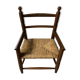 Fauteuil en bois et paille pour enfant