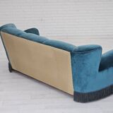 1960s, Danish 3-seater sofa, original condition, furniture velour.