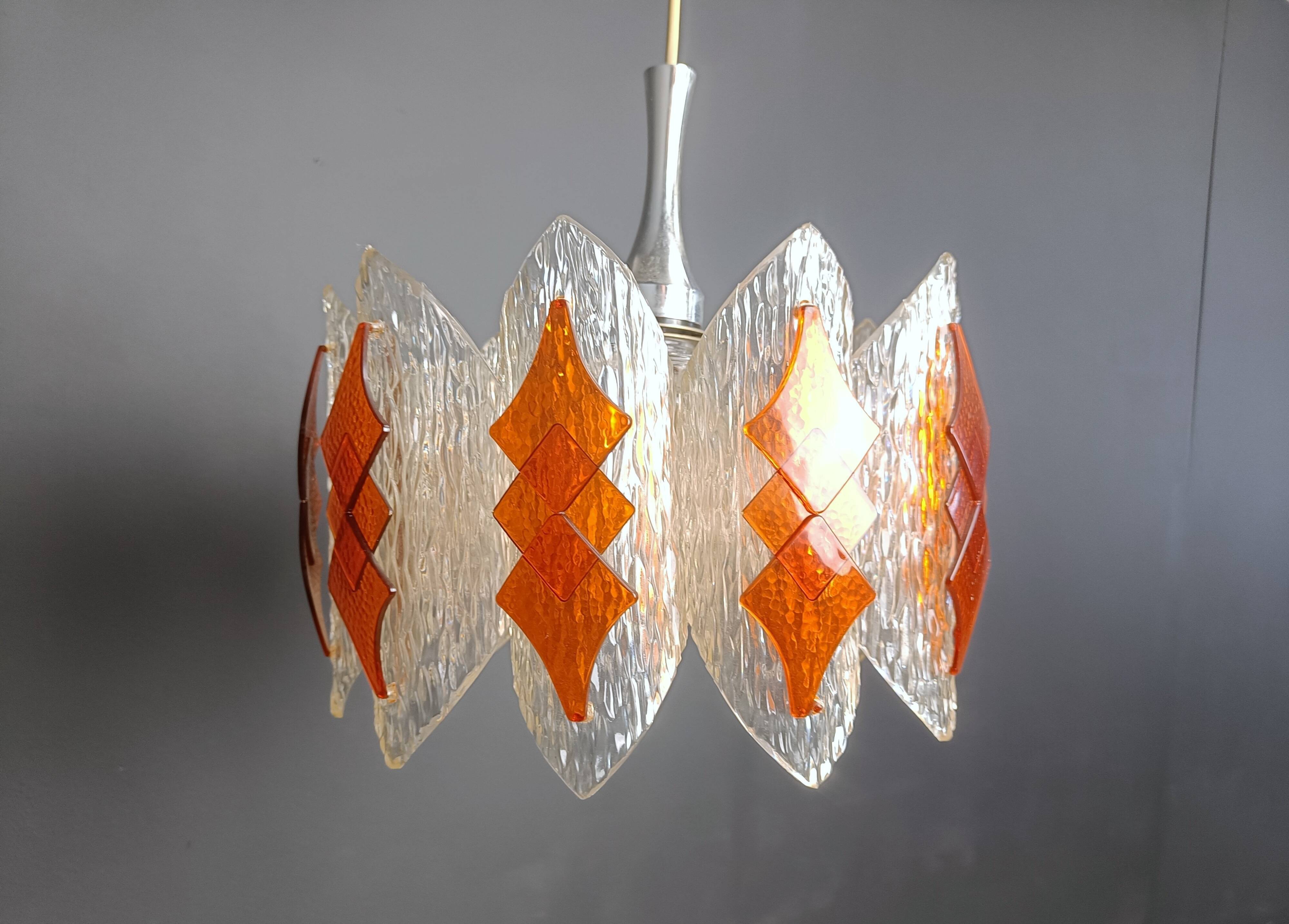 Acrylic space age chandelier by Marbach Leuchten, Germany, 1960s