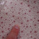 Set of 9 dessert plates in earthenware of Sarreguemines - Décor of pink flowers - 1970