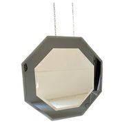 Vintage octagonal mirror in beveled glass, Italy 1960 's