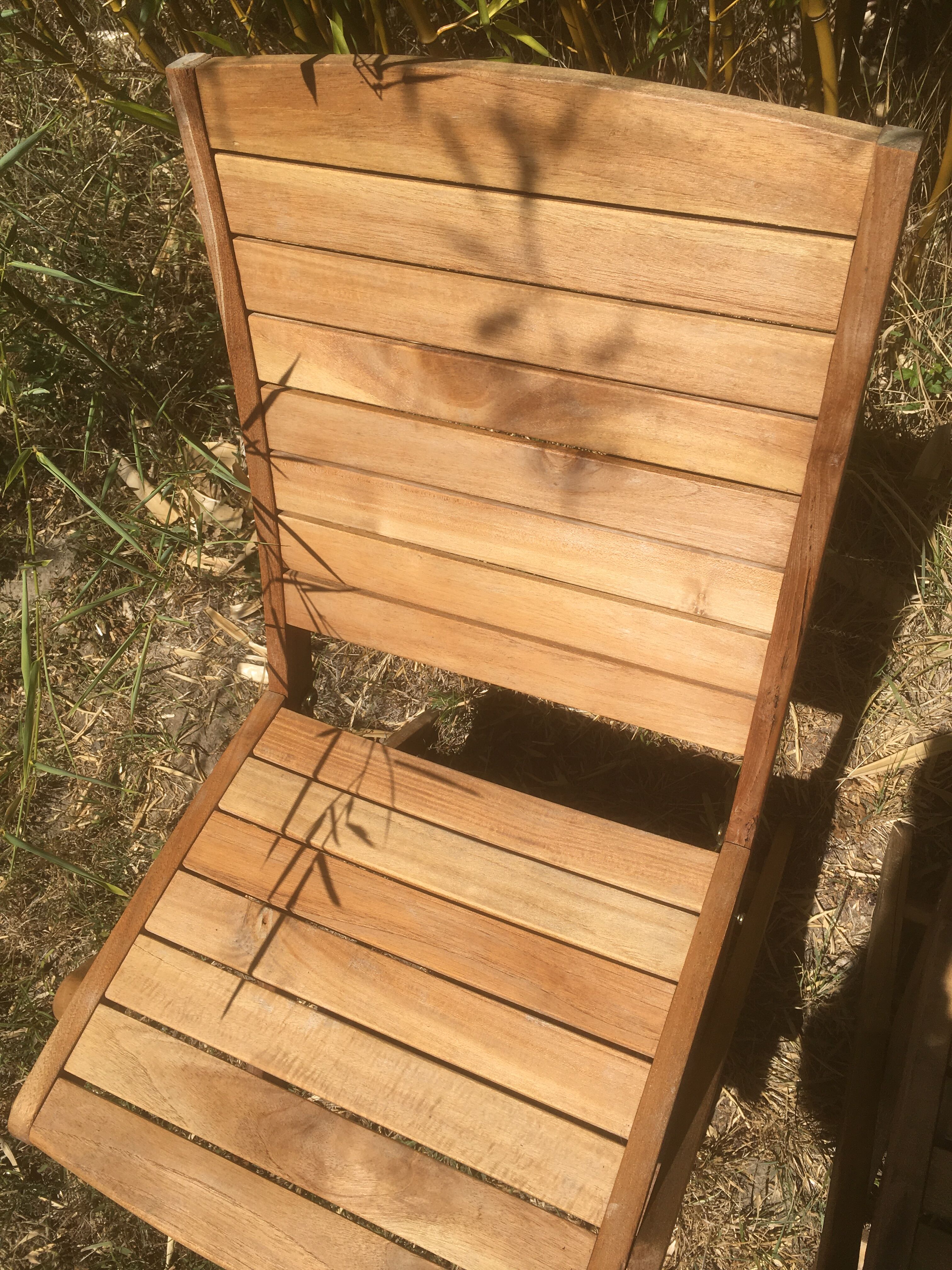 Pair of garden folding chairs