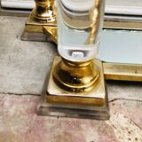 Console in Plexiglas and gold metal