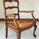 Fauteuil paillé provençal style Louis XV