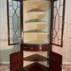 English mahogany corner cabinet