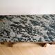 Console ancienne style Empire en acajou et plateau marbre