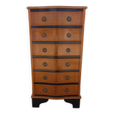 Louis XVI style chest of drawers in wood and cherry veneer.