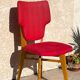 Chaise rétro vintage rouge graphique