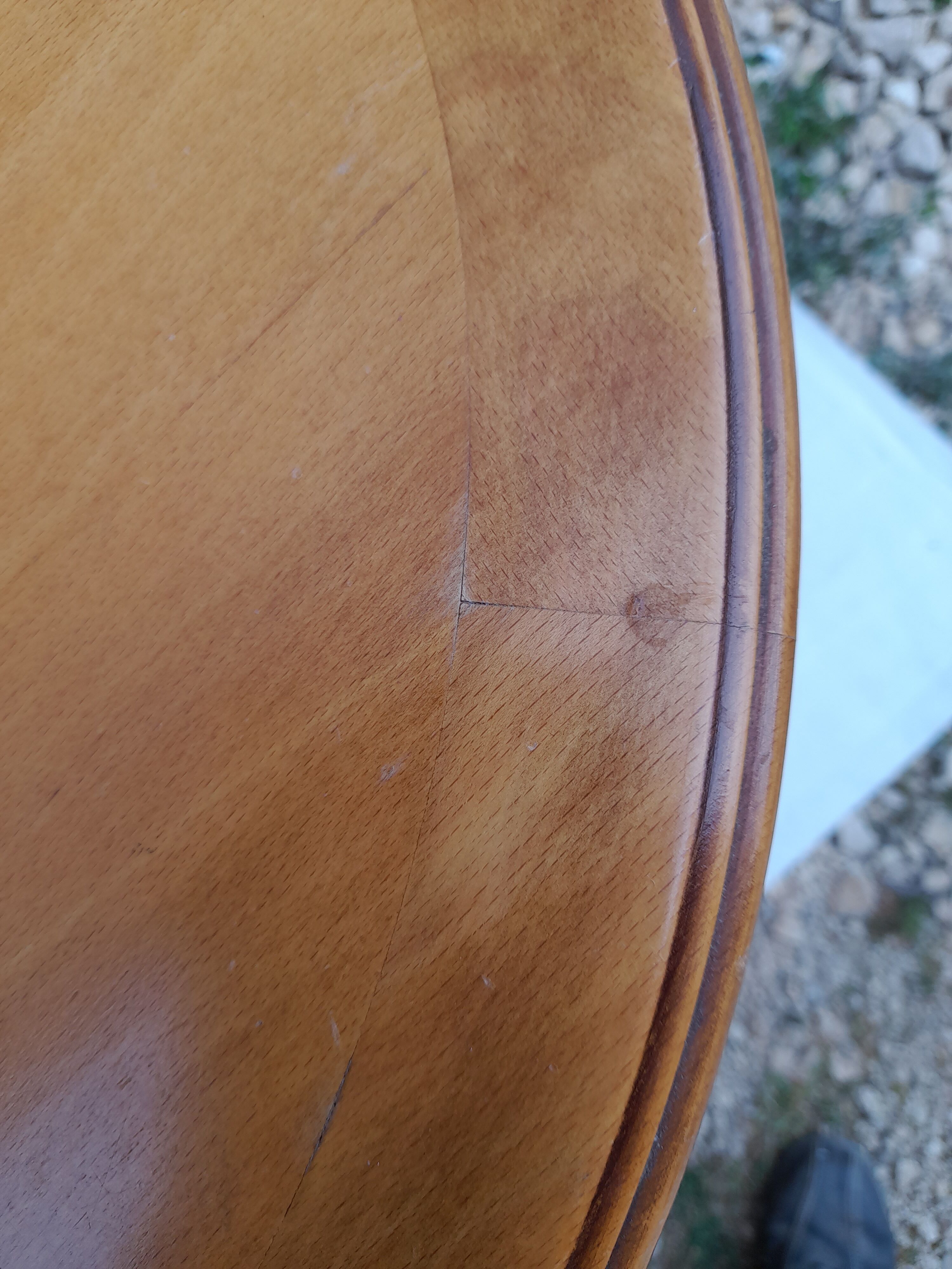 Side table in chestnut tinted cherry height 68 cm