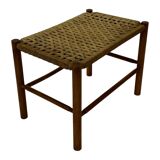 Vintage Stool Danish Papercord Rope small Stool Mid Century