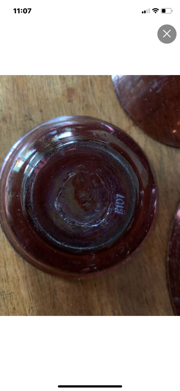 Vintage blown glass Biot service