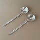 Italian 1960’s Vintage Pair Of Silver Plated Salad Utensils