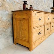 Large Antique Craft Furniture 300 cm Grocery Buffet Vintage 1920