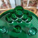 Plat en céramique vert et doré