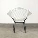 Diamond Chair Black and White by Harry Bertoia for Knoll, 1960