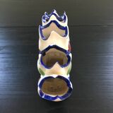 Fan vase with floral decoration