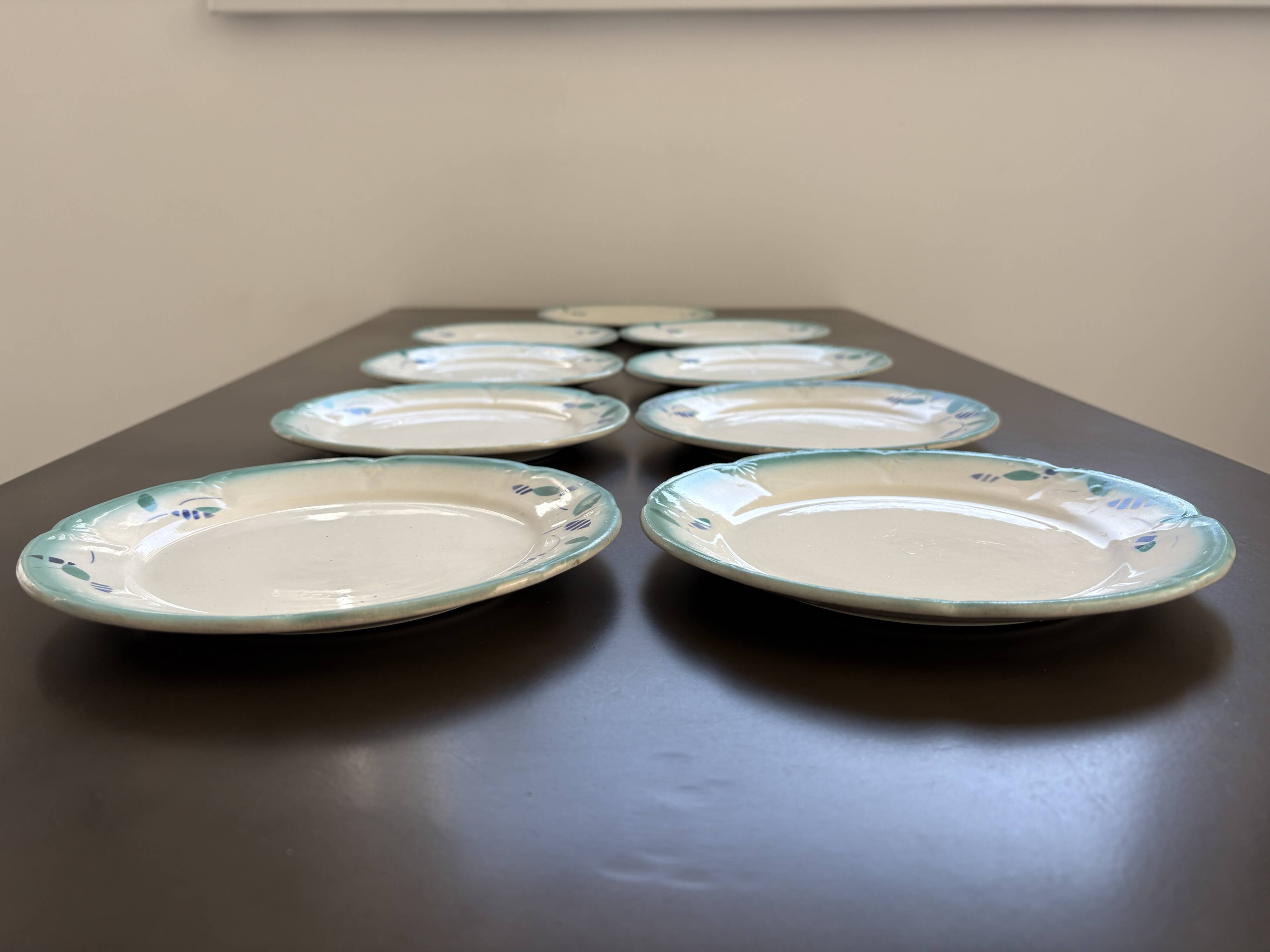 9 dessert plates Digoin & Sarreguemines