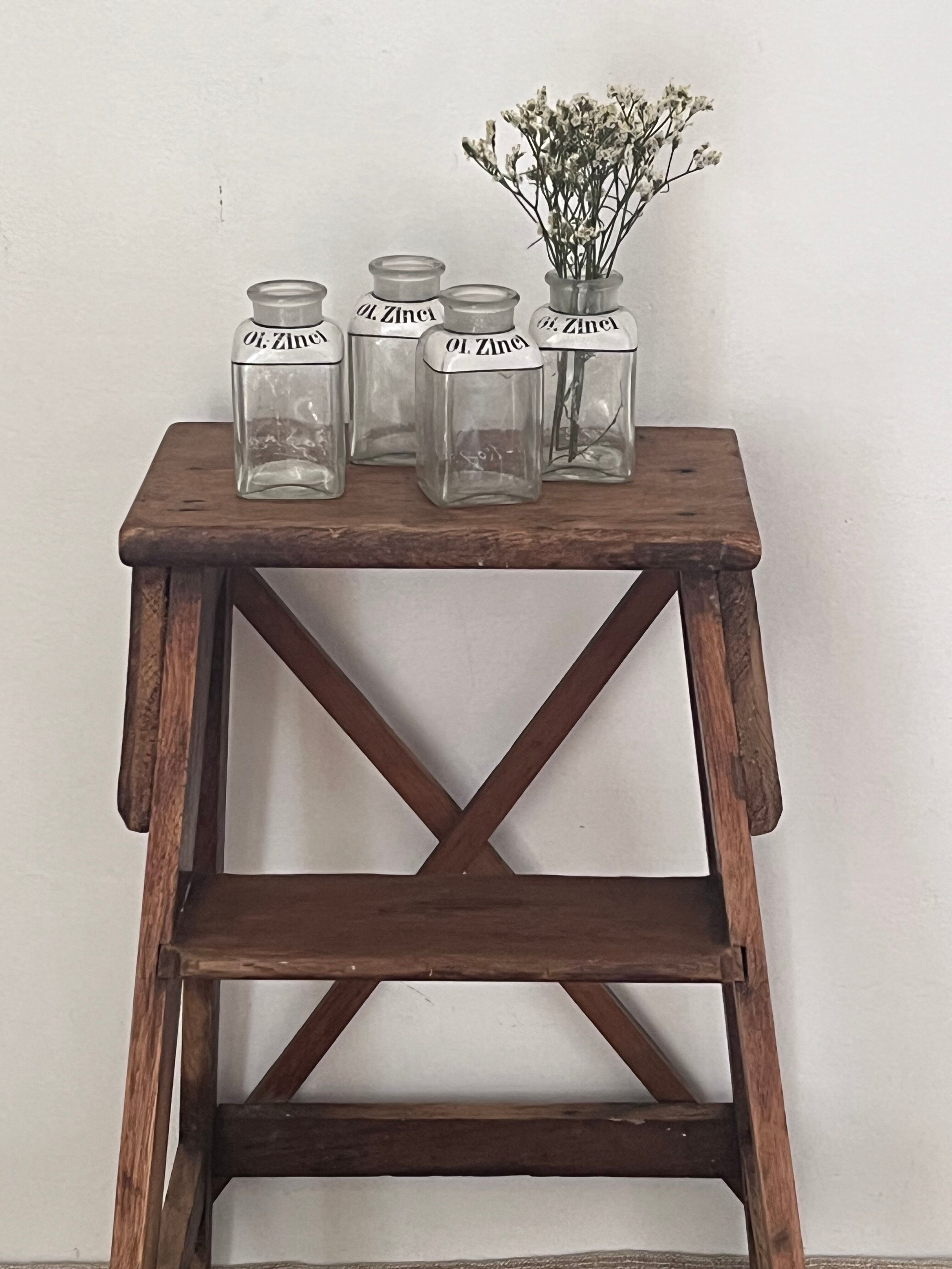 Old wooden footstool – Folk art