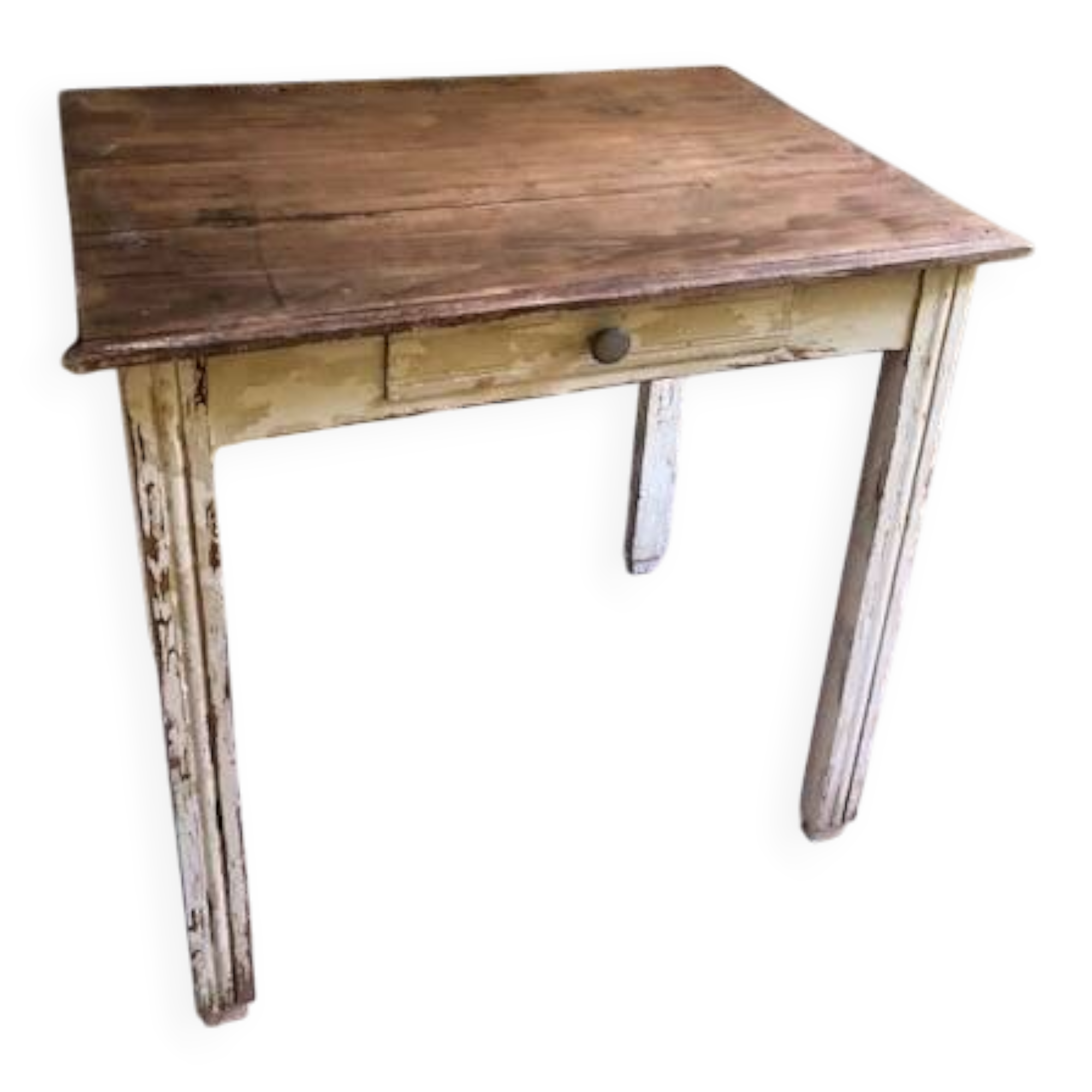 Antique wooden farmhouse table