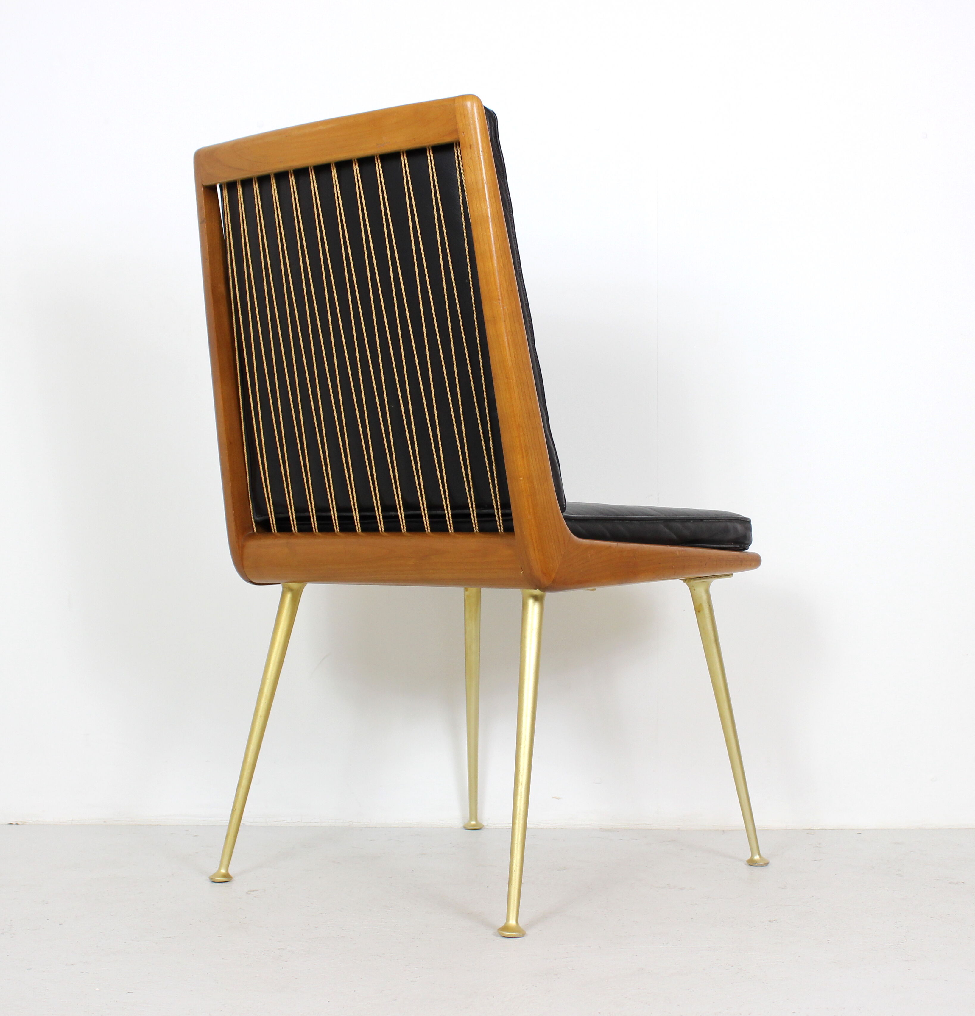 Pair of Boomerang Easy Chair by Hans Mitzlaff for Eugen Schmidt in Leather