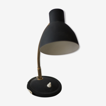 Lampe noire vintage en métal années 50