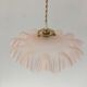 Vintage flake suspension in pale pink transparent glass
