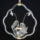 Art Deco transparent Barovier e Toso light with flowers, 1940s