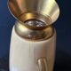 White thermos carafe by Aldo Tura, Italy, 1960s, Hollywood Regency.