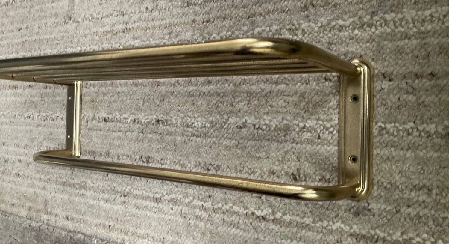 Vintage coat rack in gold metal