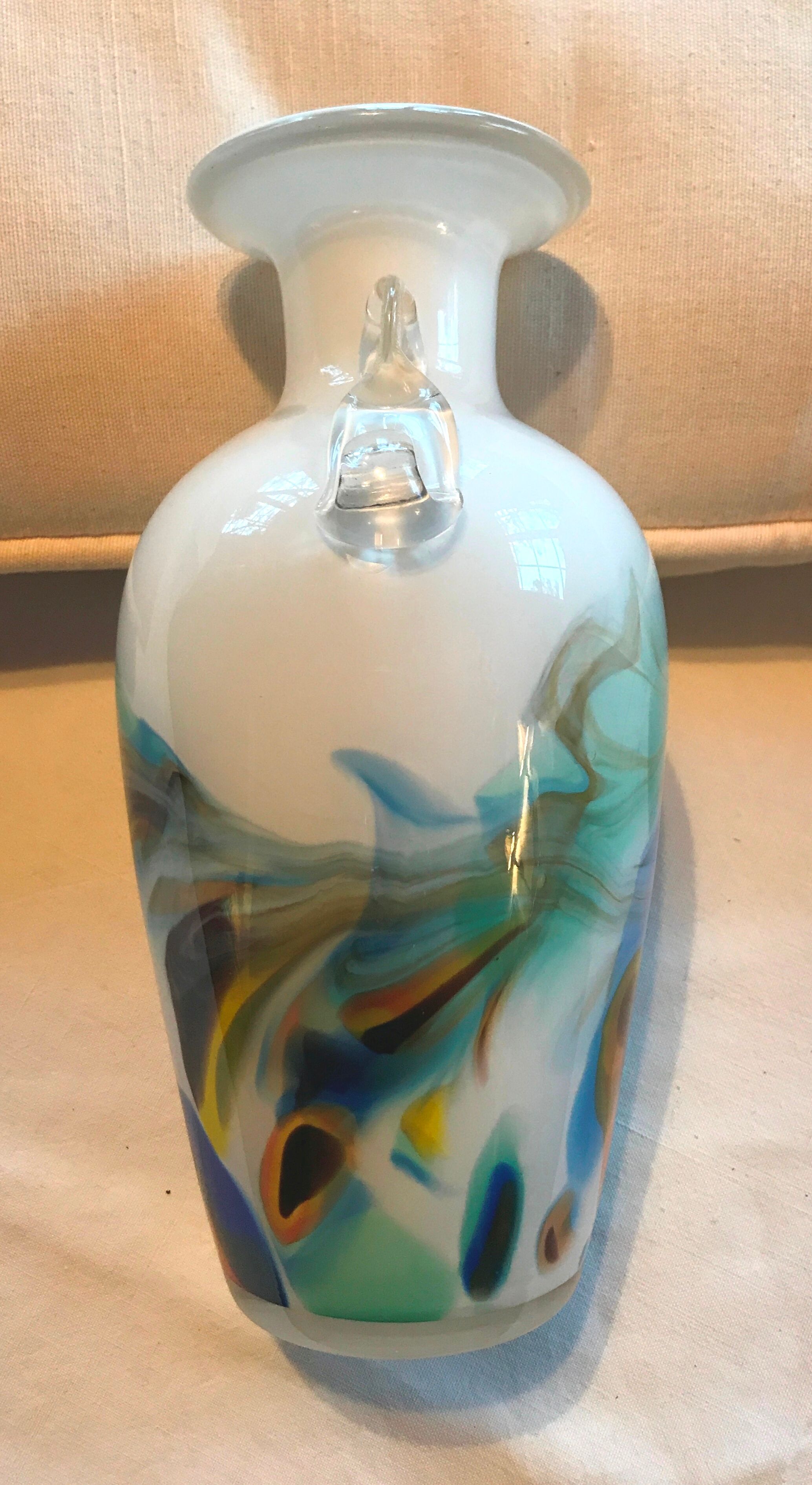 Murano-style glass paste vase