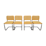 Series of 4 chairs Cesca B32 by Marcel Breuer