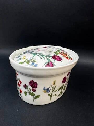 Oval terrine, Paris porcelain, Herbier model