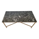 Marble and brass coffee table