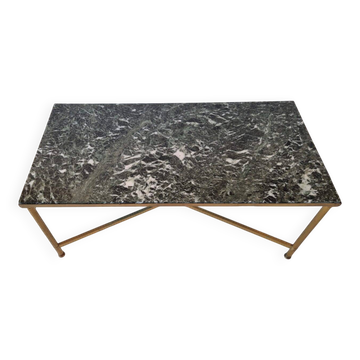 Table basse en marbre et laiton