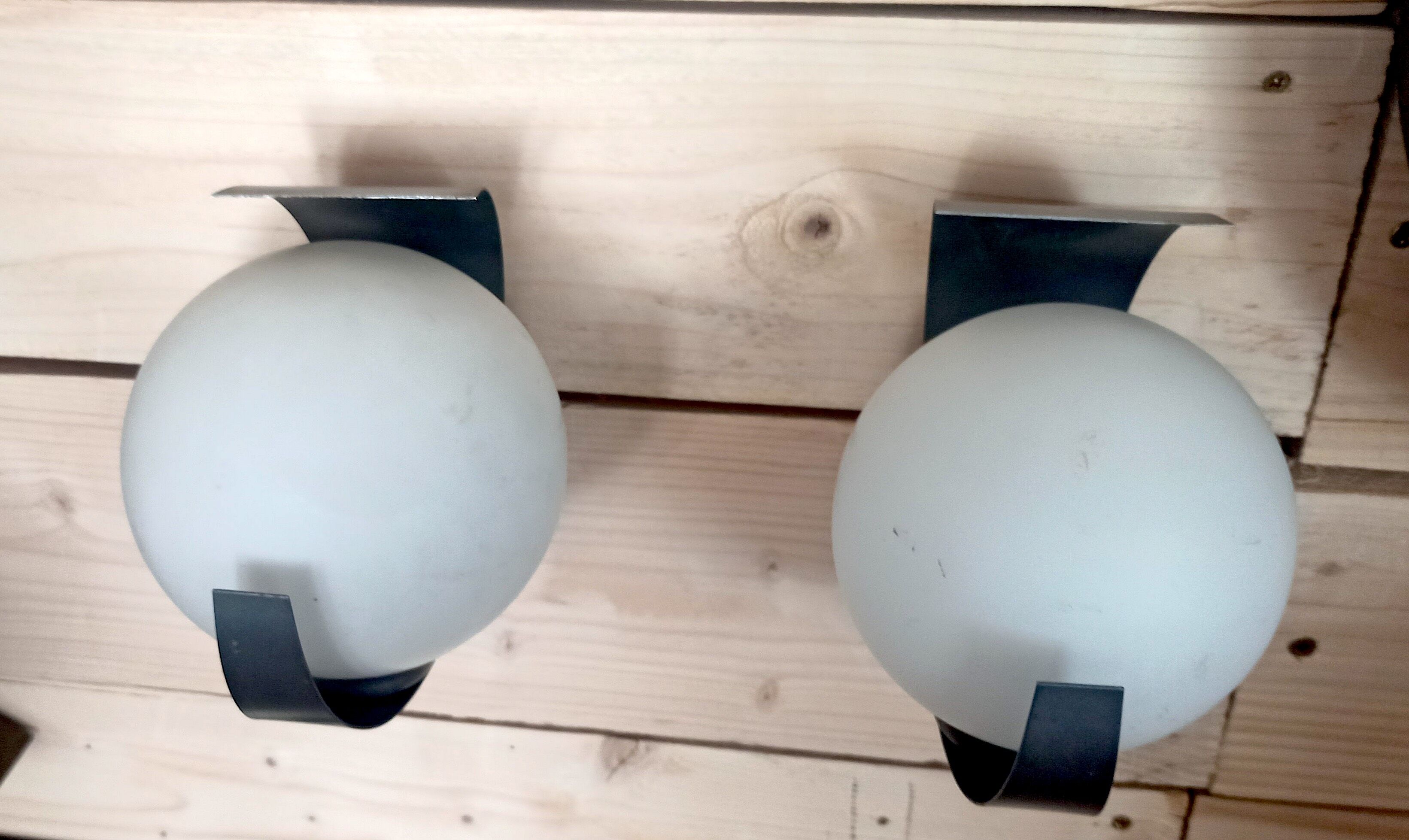 Pair of 70s space age wall lights