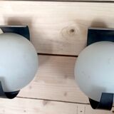Pair of 70s space age wall lights