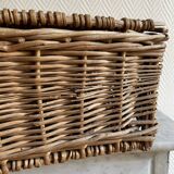Old wicker suitcase