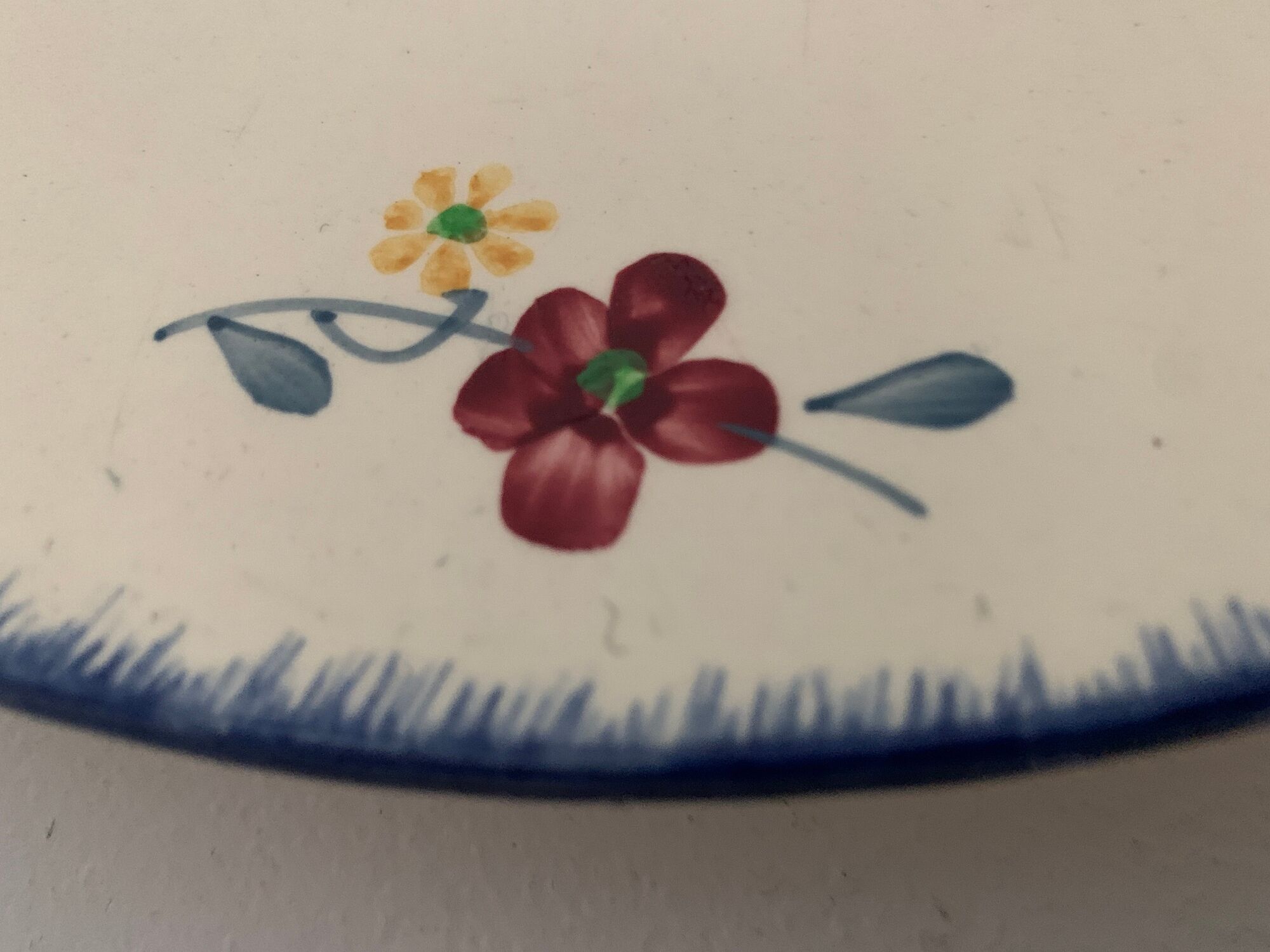 Dessert service 12 plates and 1 dish Mary Lou Digoin Sarreguemines