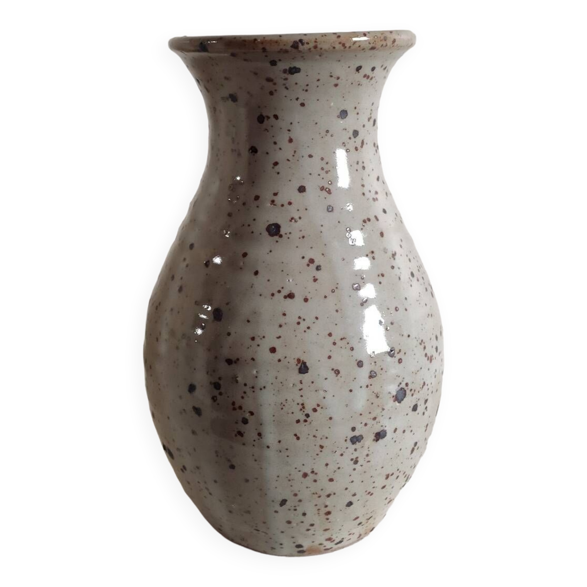 Pyrite gray sandstone vase