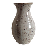 Vase grès gris pyrité