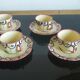 4 cups and saucers of Henriot earthenware