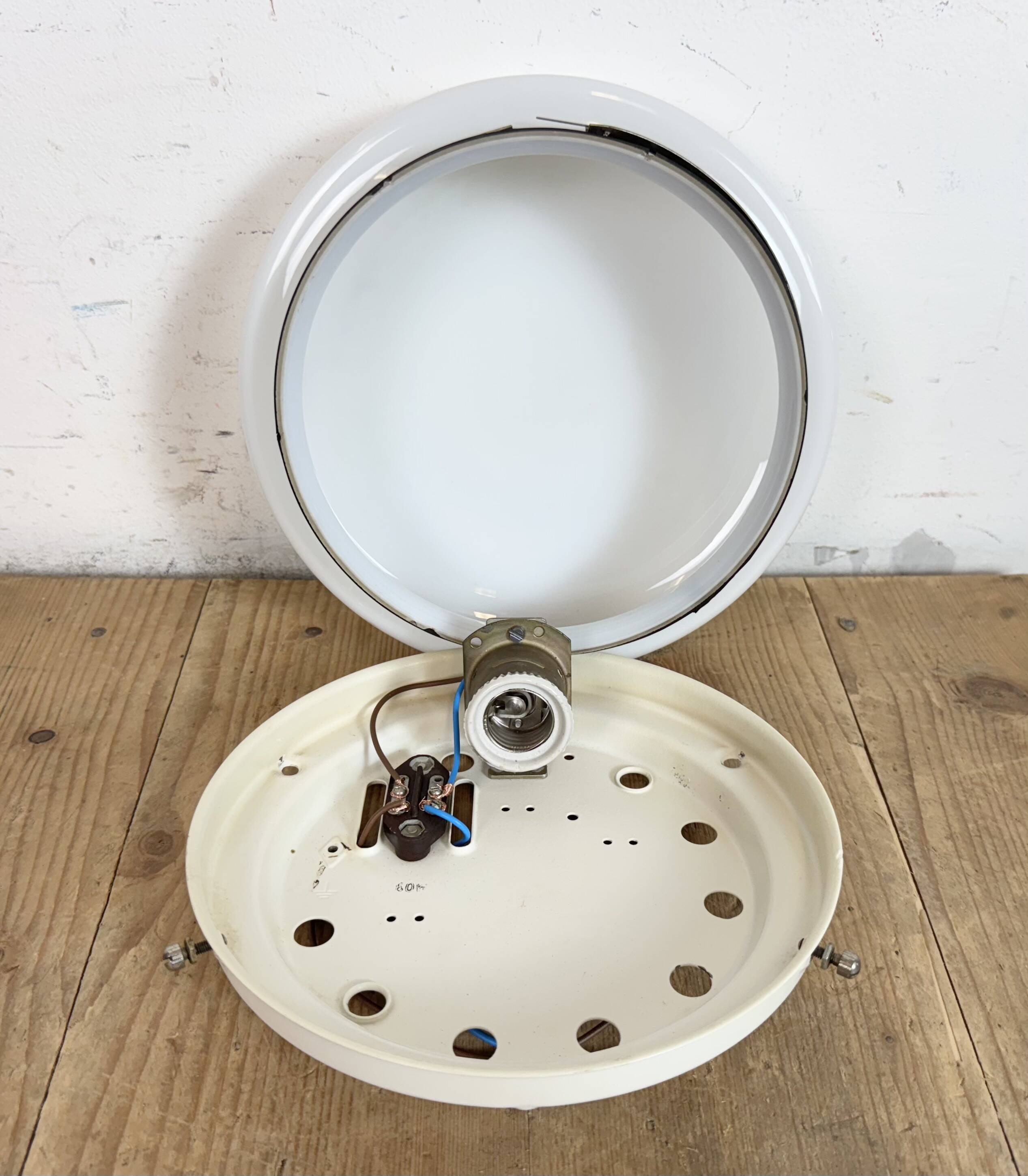 Vintage Soviet Ceiling or Wall Light with Milk Glass, 1980s
