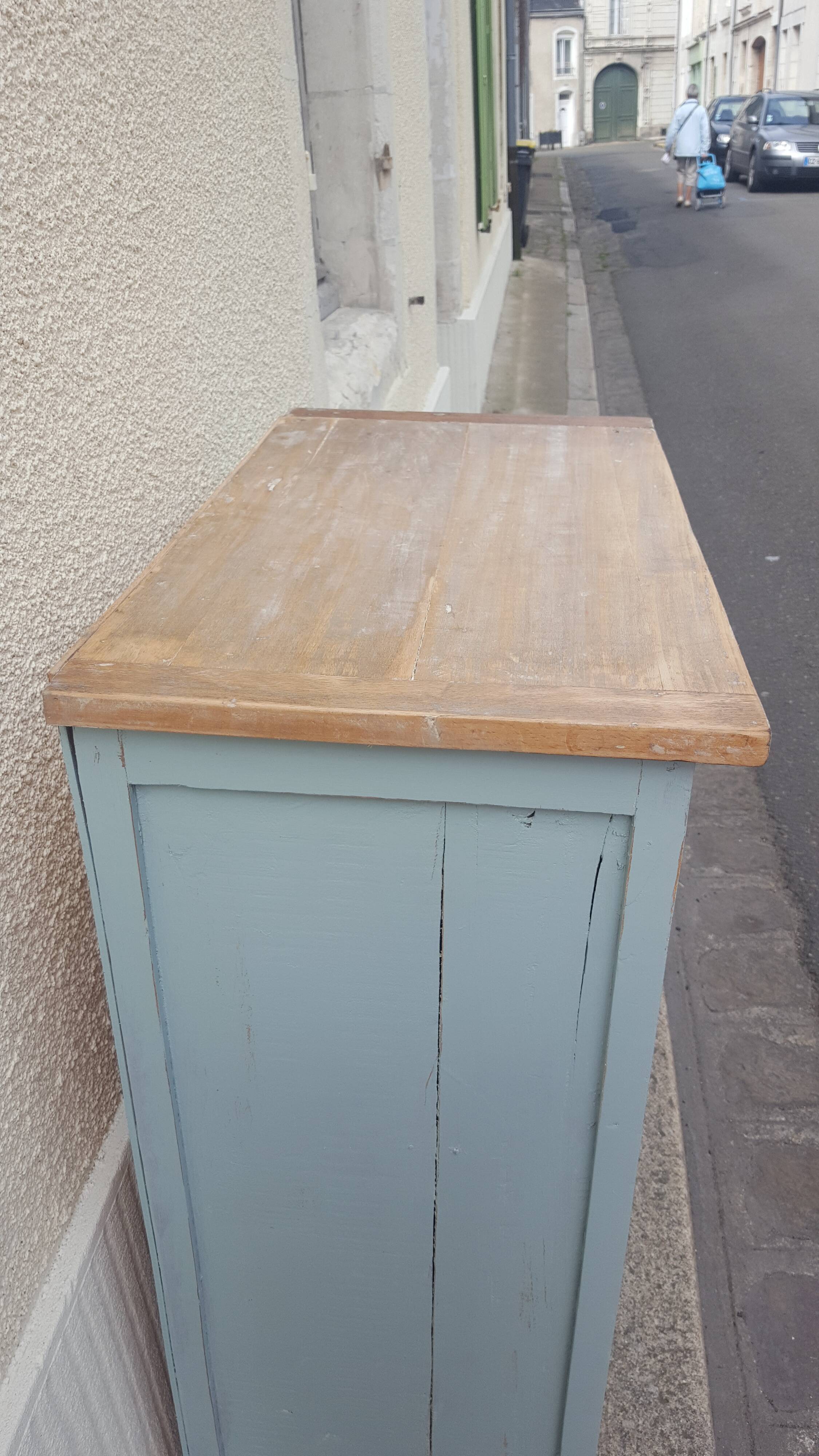 Parisian buffet wood and pastel