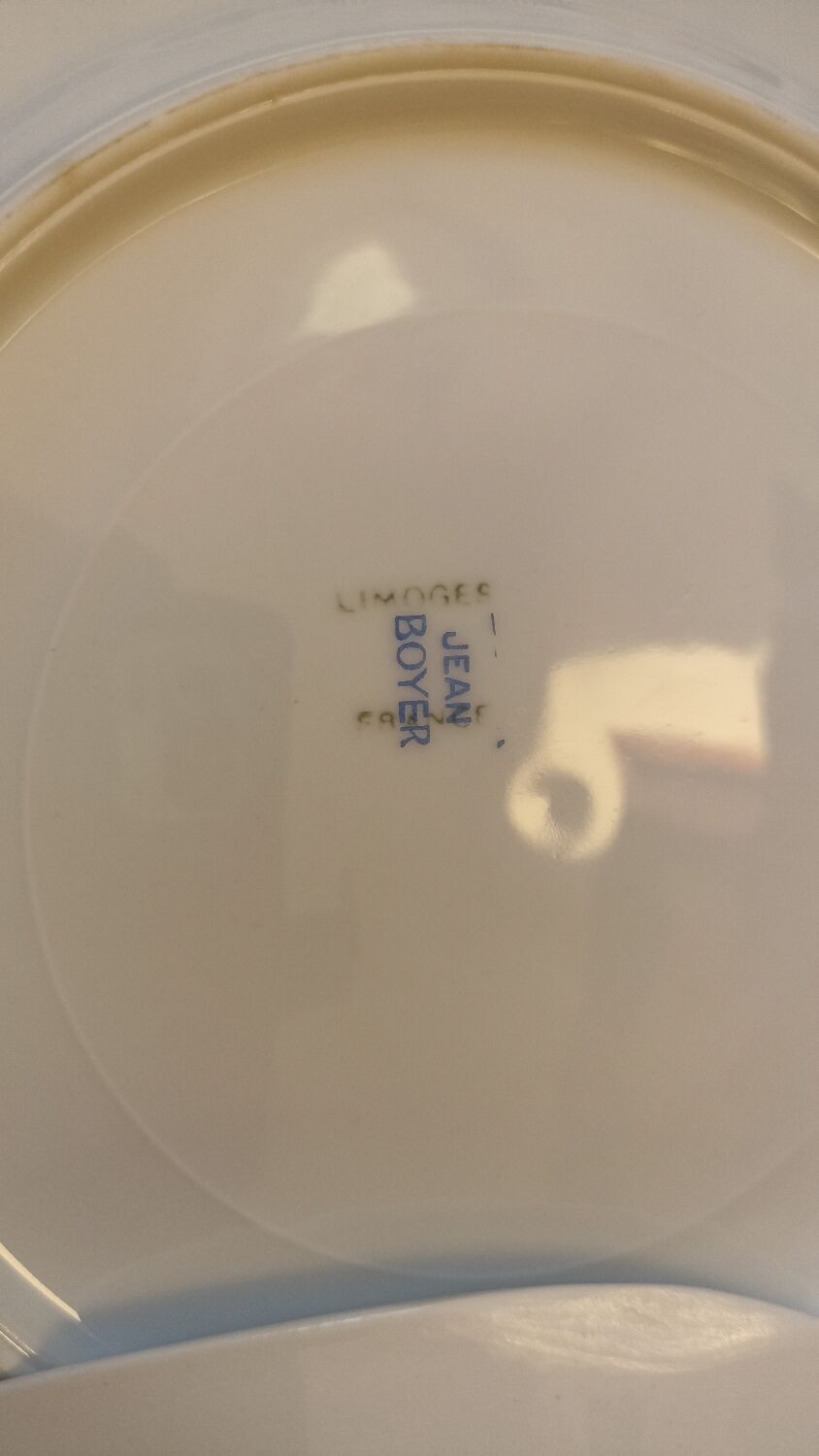 Art Deco plates by Jean Boyer in Limoges porcelain