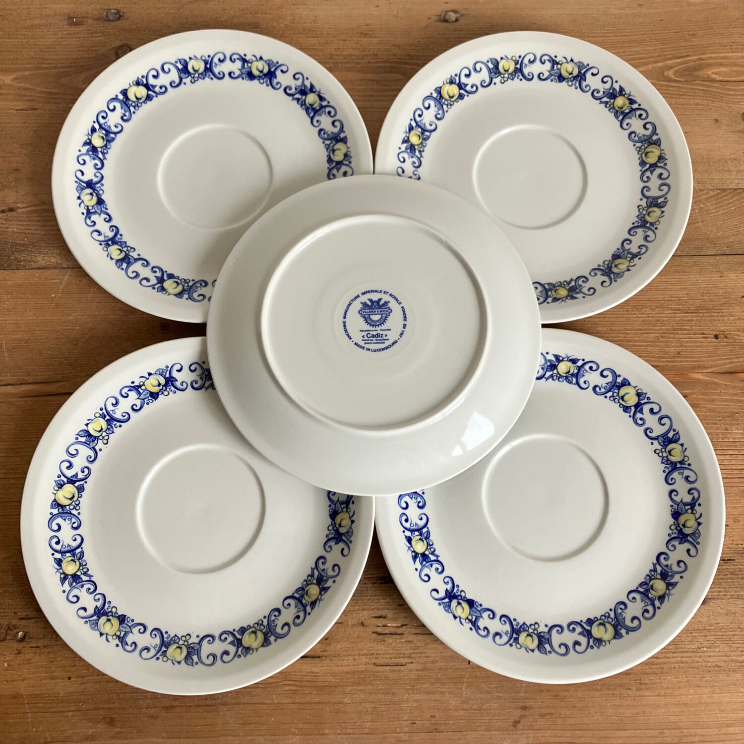 5 soucoupes « Cadiz » Villeroy & Boch