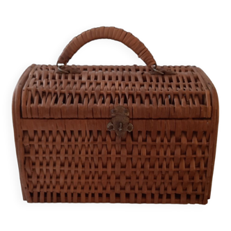 Old wicker and rattan basket