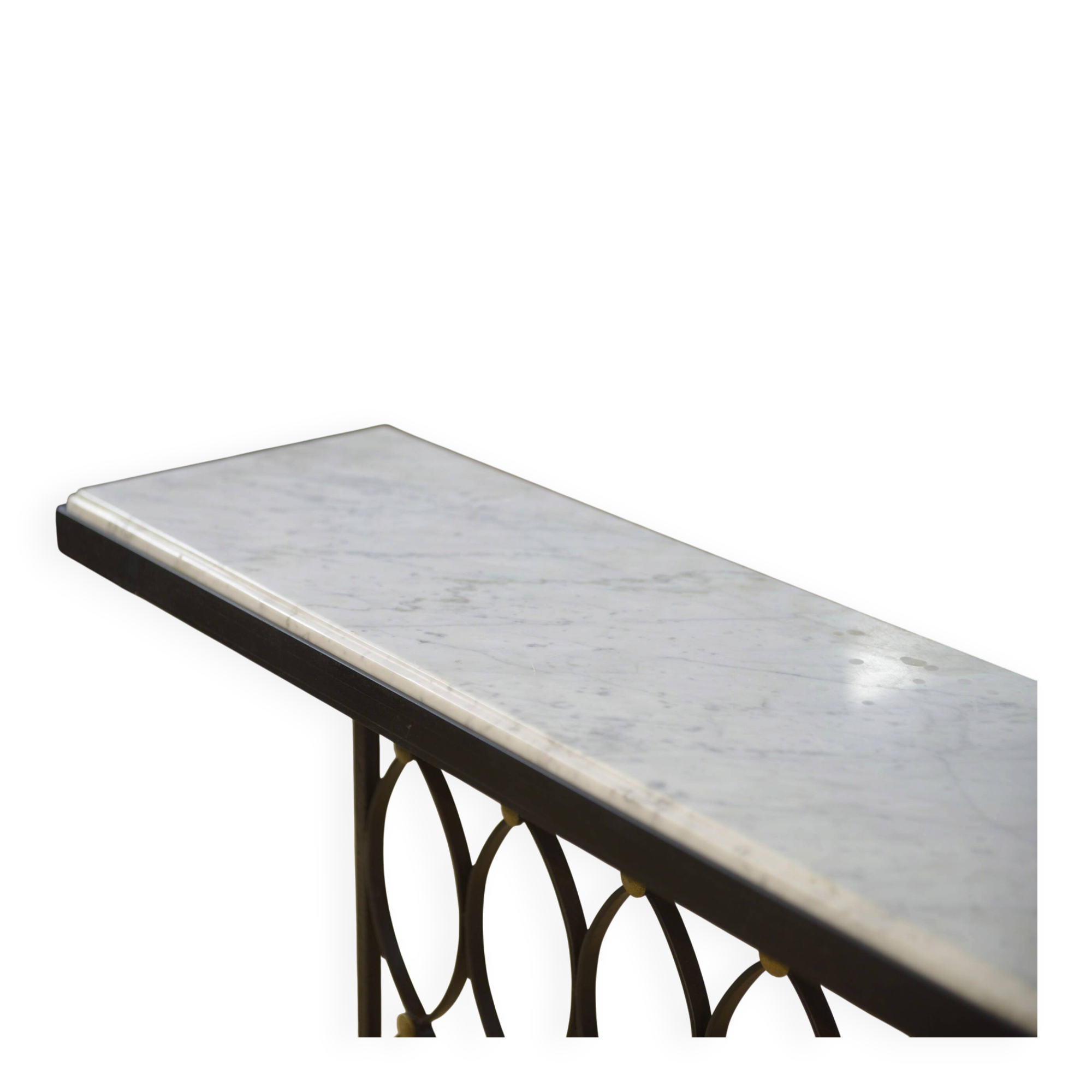 Modernist console in the style of Jean Royère 1960s.