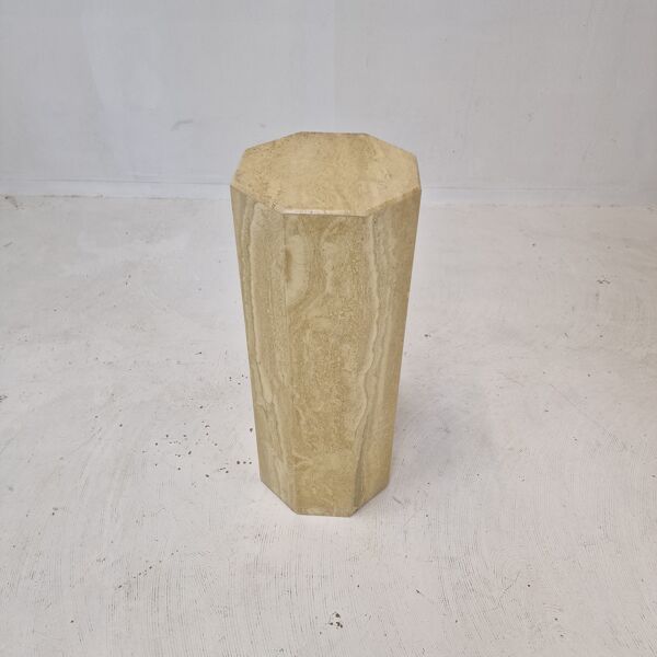 Colonne en travertin italien, années 1980