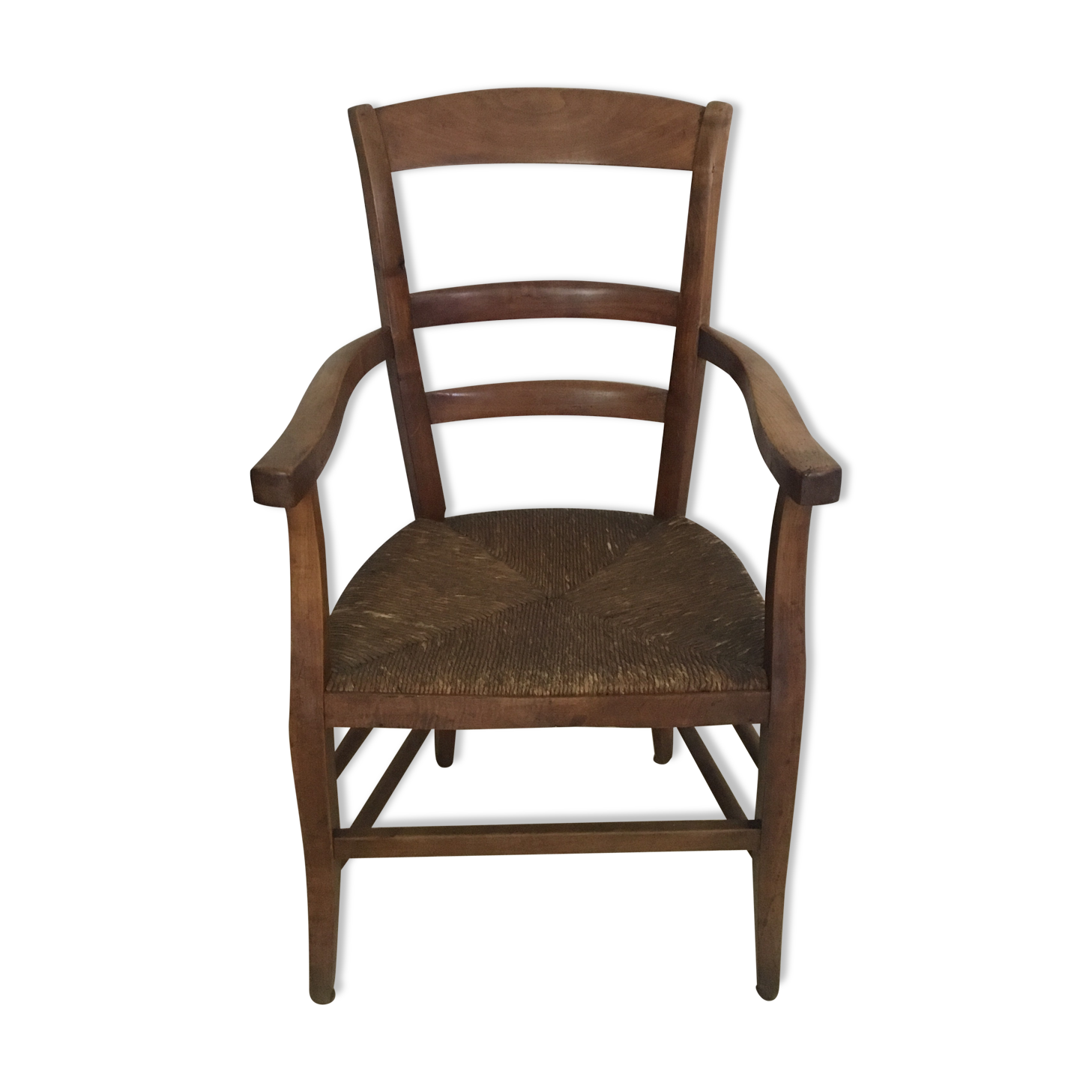 Old straw seat chair