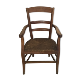 Old straw seat chair